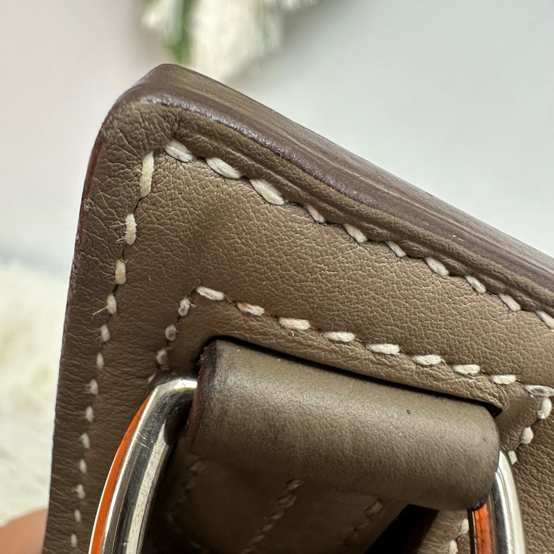 HERMES Jypsiere 28 大象灰色 斜肩包-9