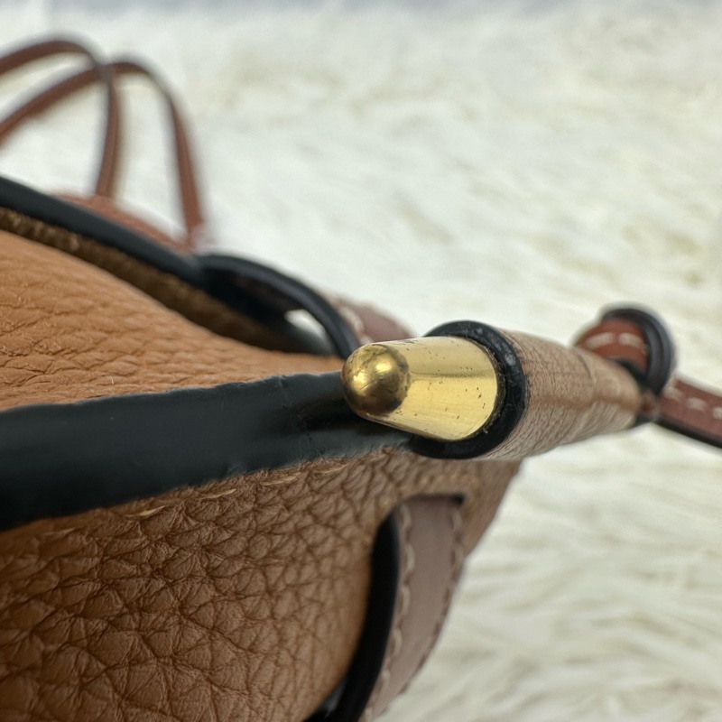LOEWE Mini Gate 焦糖色馬鞍包 斜肩包-10