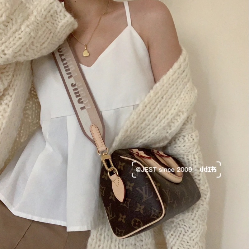 LV M46222 Speedy Bandoulière 20新款奶茶色背帶-1