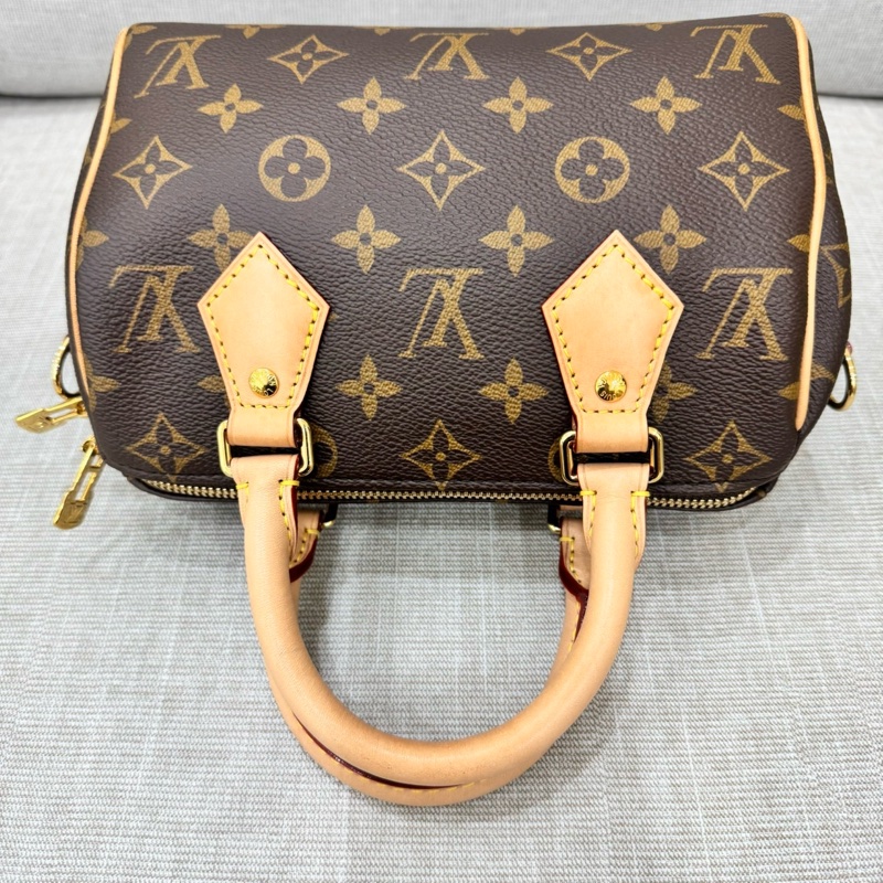 LV M46222 Speedy Bandoulière 20新款奶茶色背帶-16
