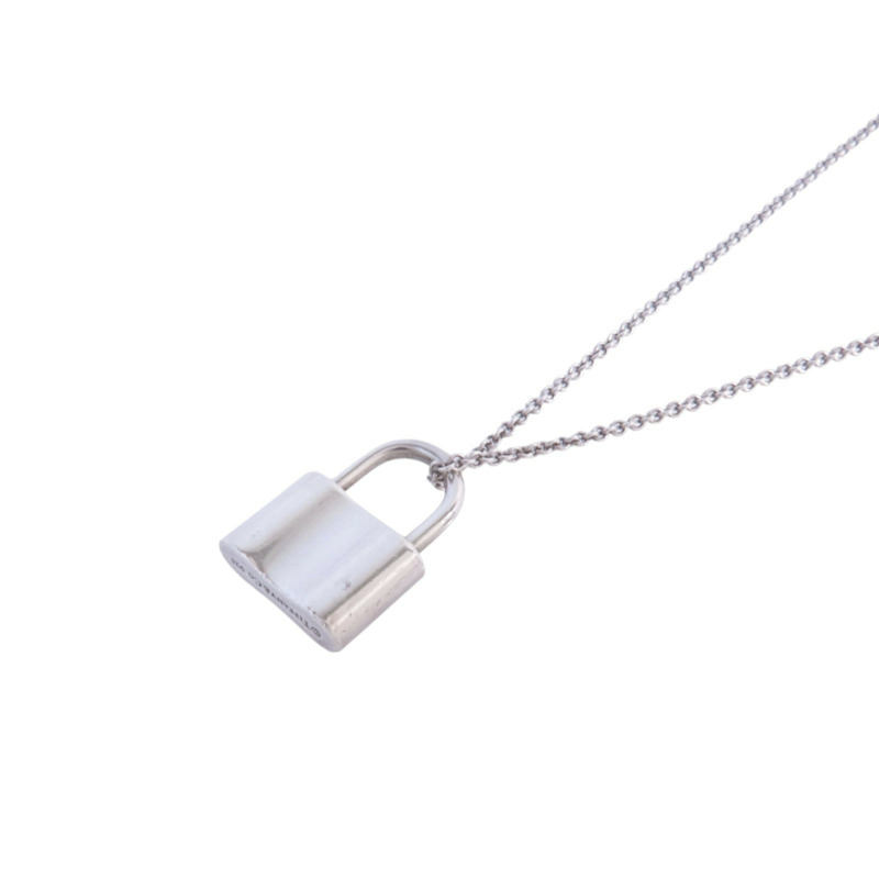 TIFFANY&CO 925純銀Padlock Necklace銀扣項鏈-1
