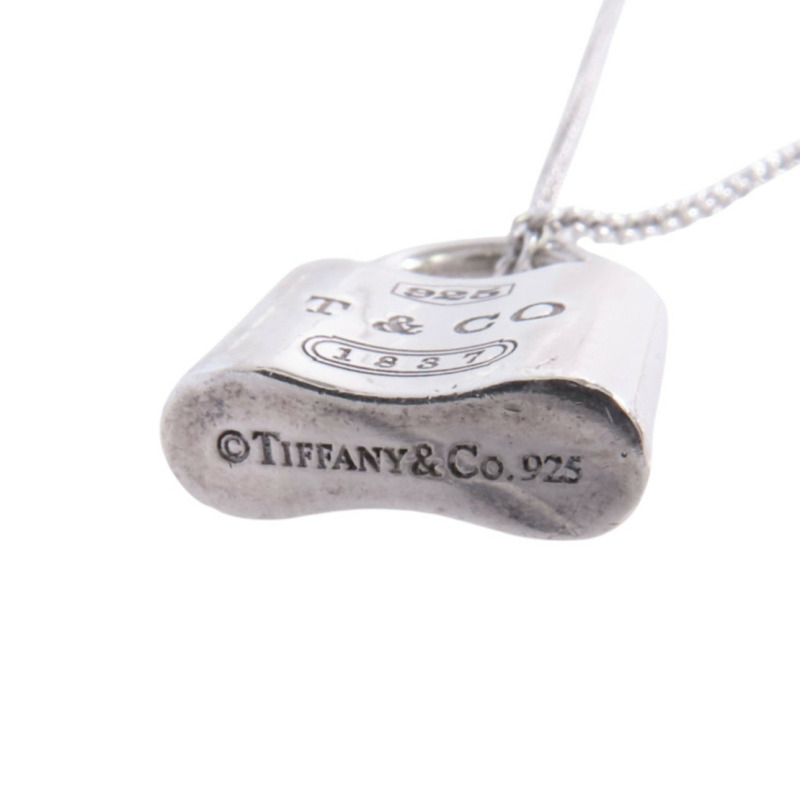 TIFFANY&CO 925純銀Padlock Necklace銀扣項鏈-6