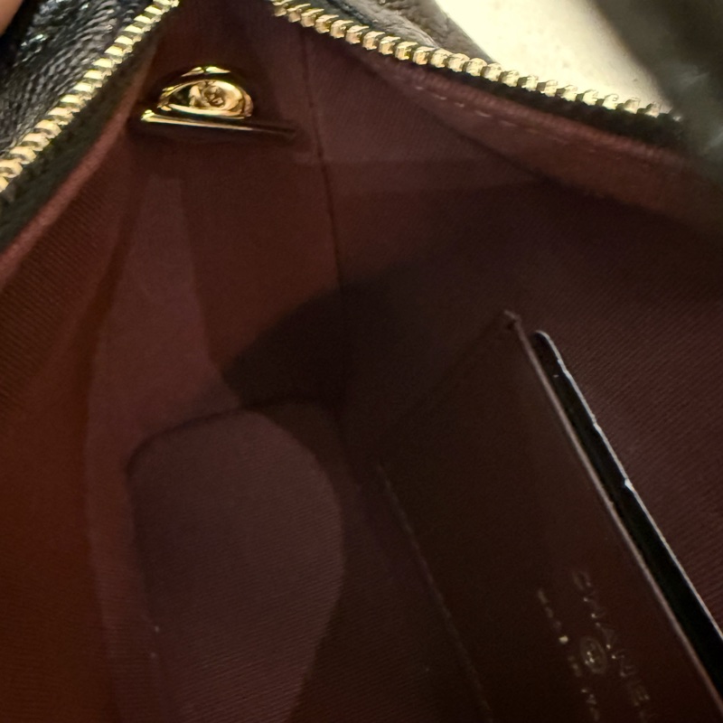 MINI 精美小飯盒CHANEL 全新黑色荔枝牛皮迷你手提斜背包-8