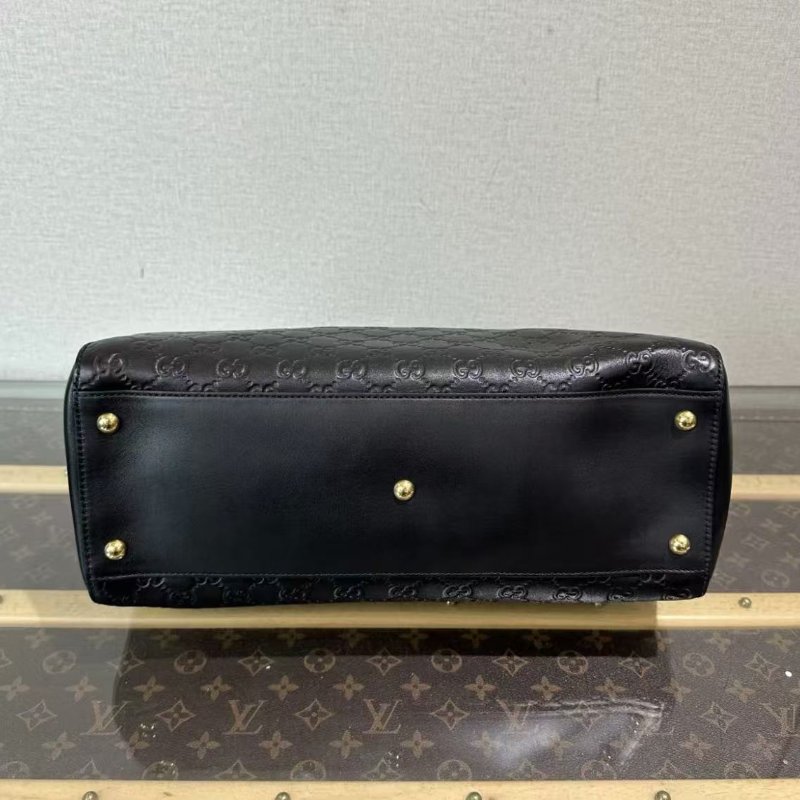 ✨GUCCI 黑金老花滿logo手提肩背購物包 35.5*27*14 98新配件塵袋-2