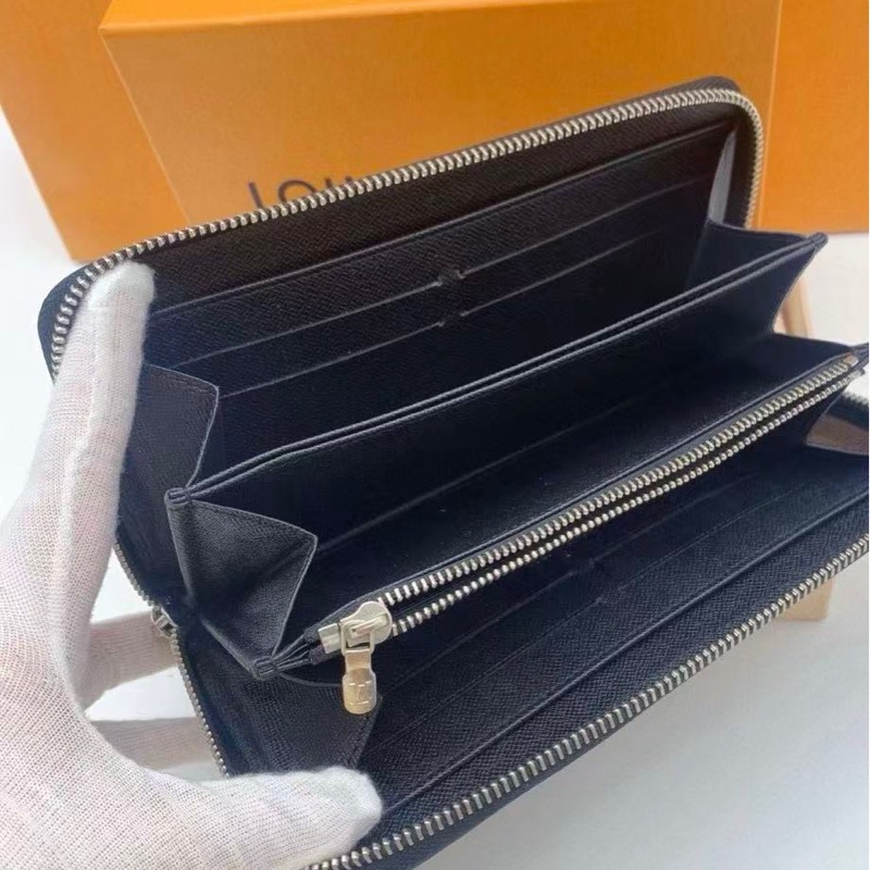 ✨LV 水波紋銀扣手拿長夾21*12*2.5 99新-4