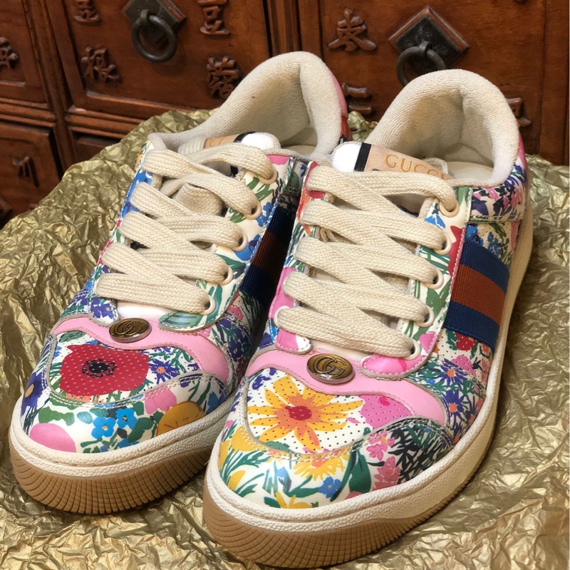 GUCCI GG ACE SNEAKERS 經典小白鞋系列 Size:38-0