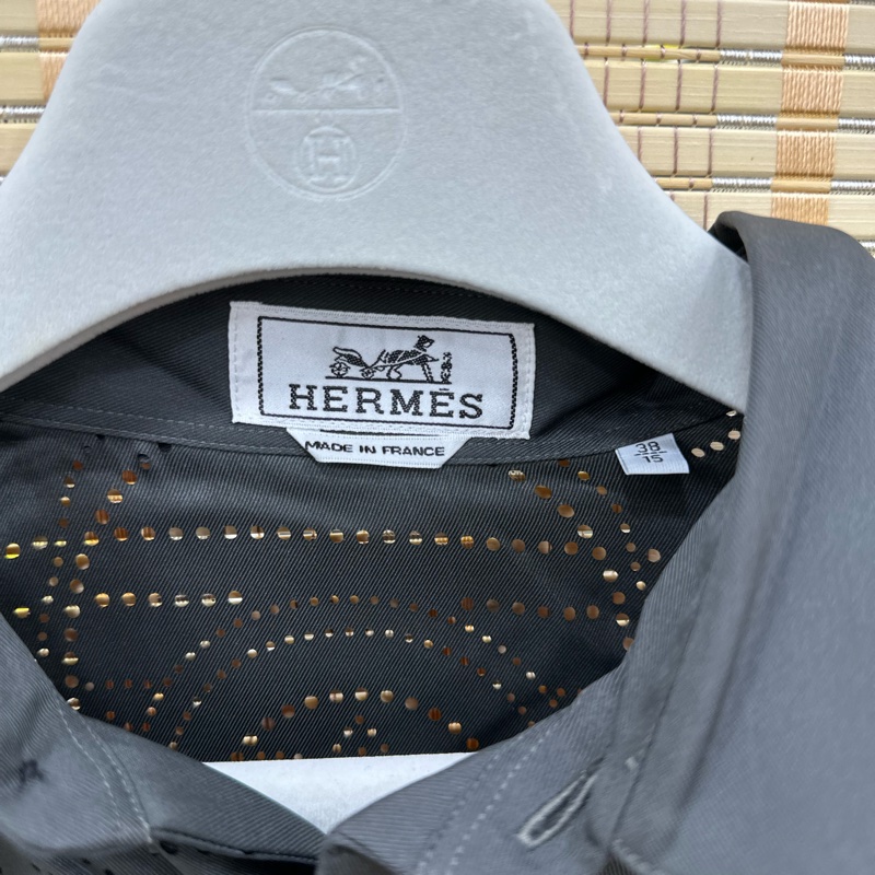 愛馬仕 Hermes 黑色長袖真絲鏤空襯衫 38碼(15) 全新有吊牌 CHEMISE BOXY IMPRIMEE 編號456540HQ2O38-7