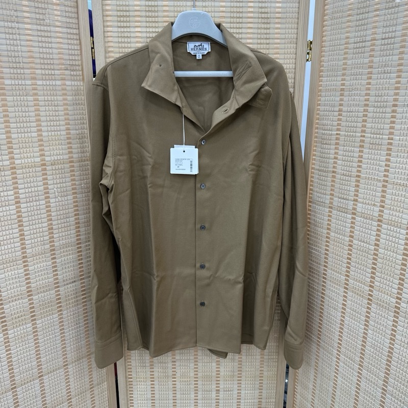 愛馬仕 Hermes 男士黃色襯衫 極簡設計 41碼 全新有吊牌-0