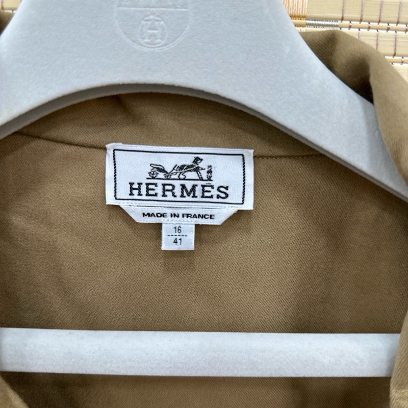 愛馬仕 Hermes 男士黃色襯衫 極簡設計 41碼 全新有吊牌-11