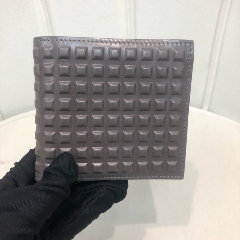 Balenciaga 窩釘灰色短銀包 XB035-0