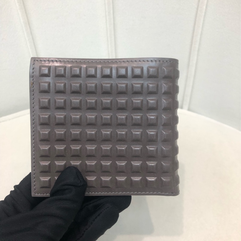 Balenciaga 窩釘灰色短銀包 XB035-1