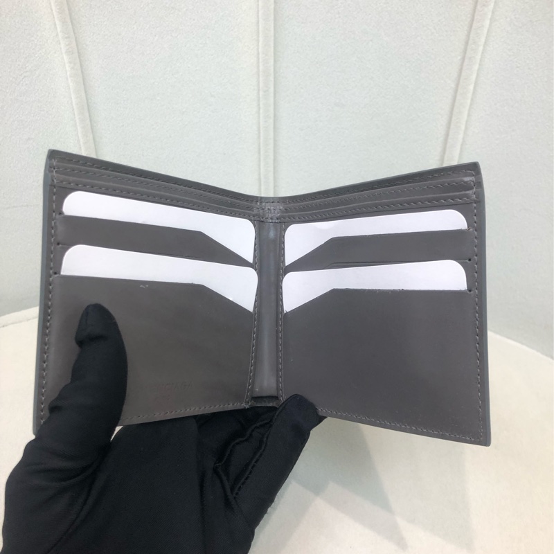 Balenciaga 窩釘灰色短銀包 XB035-3