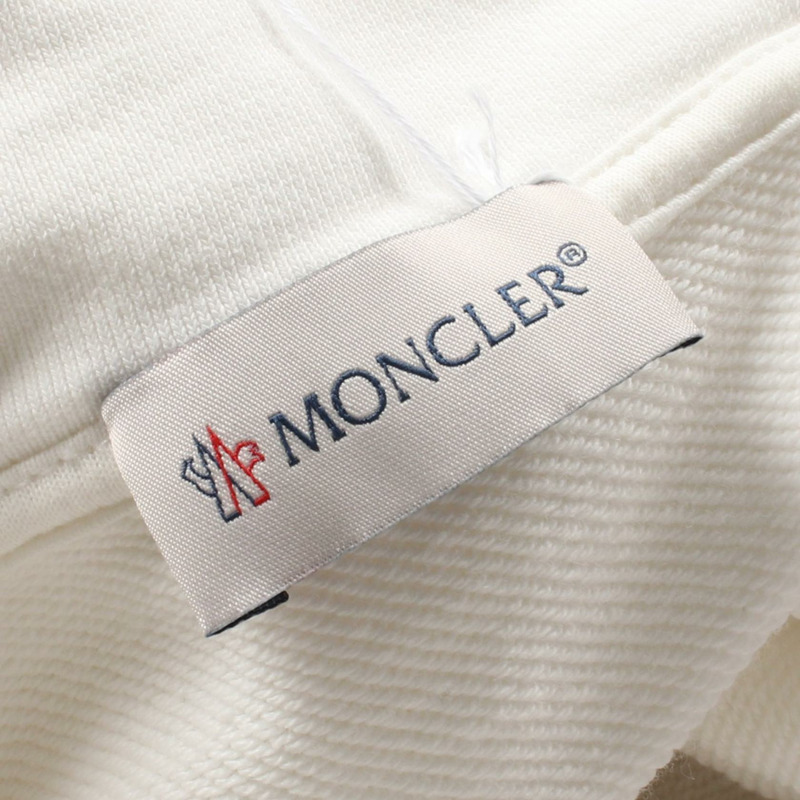 MONCLER Logo 連帽衫,純棉材質,白色,S 碼,二手男款-2