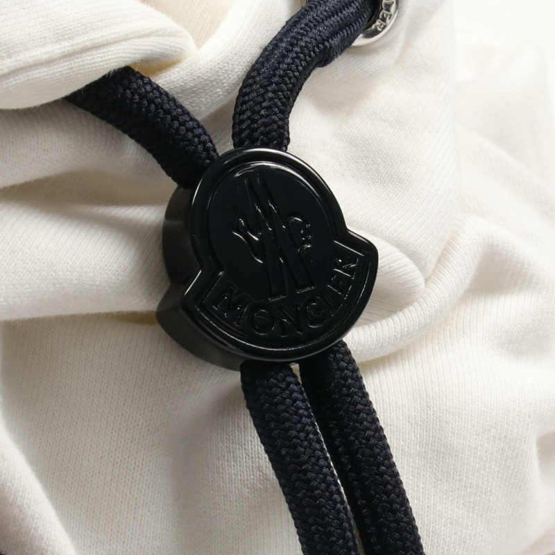 MONCLER Logo 連帽衫,純棉材質,白色,S 碼,二手男款-4