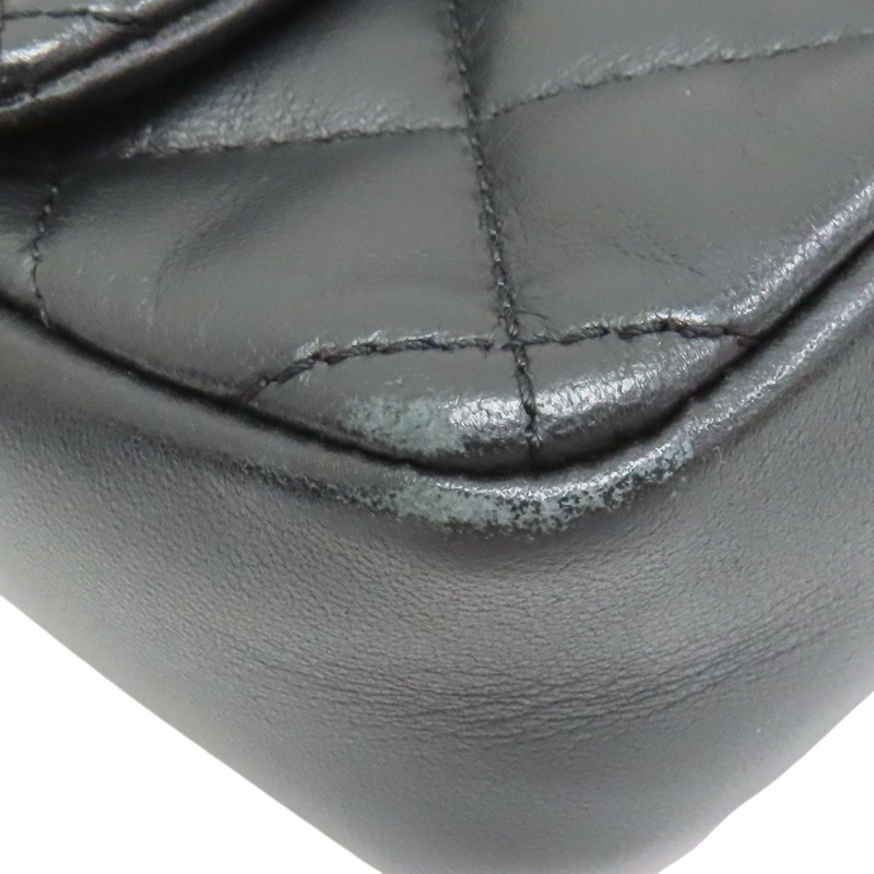 黑色 羊皮 Mini coco 鍊帶 肩背包 金扣 AS3456-8