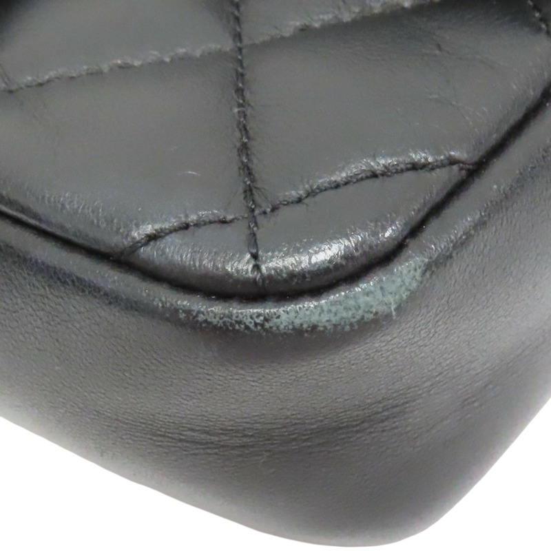 黑色 羊皮 Mini coco 鍊帶 肩背包 金扣 AS3456-9