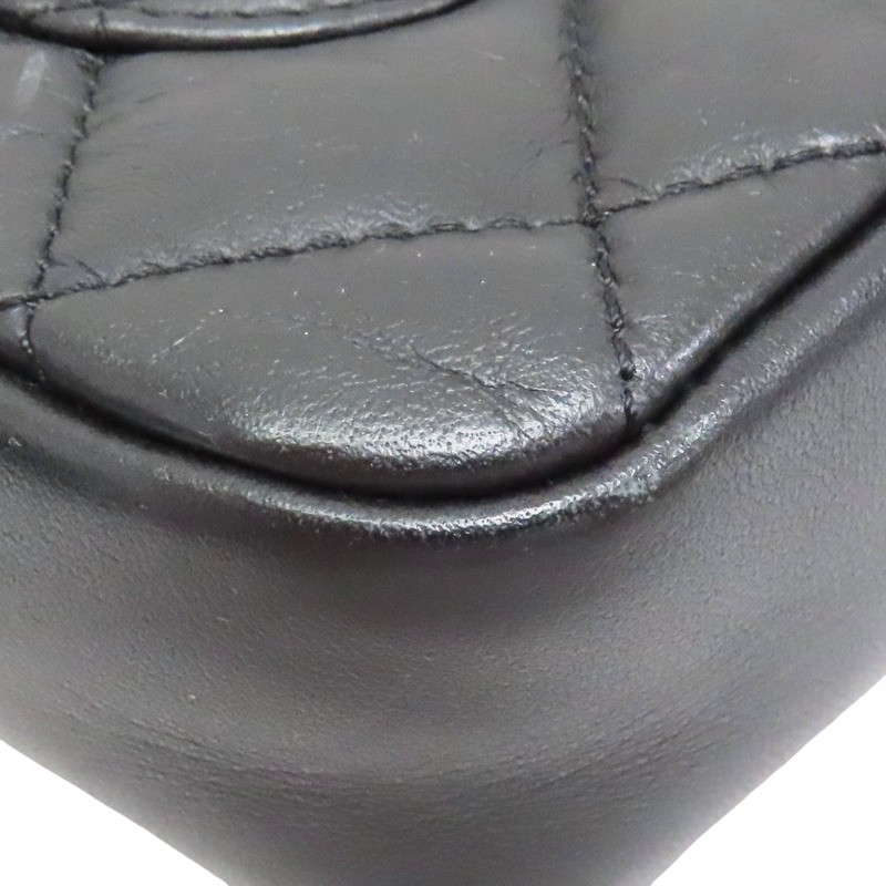 黑色 羊皮 Mini coco 鍊帶 肩背包 金扣 AS3456-11