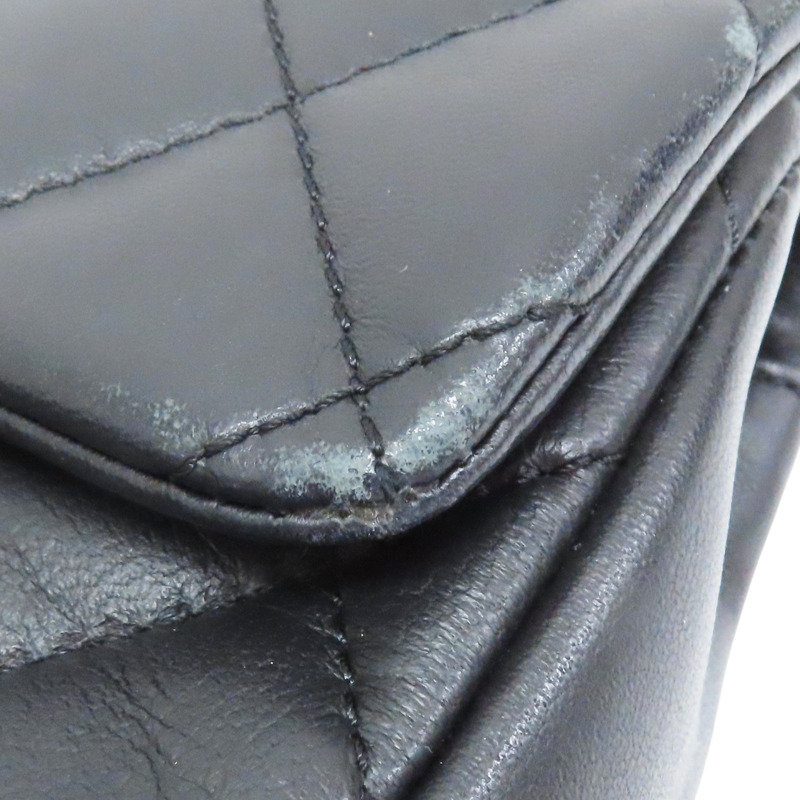 黑色 羊皮 Mini coco 鍊帶 肩背包 金扣 AS3456-13