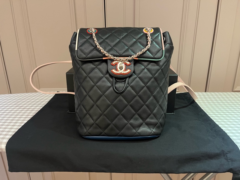 Chanel 香奈兒限定拼色款後背包-1