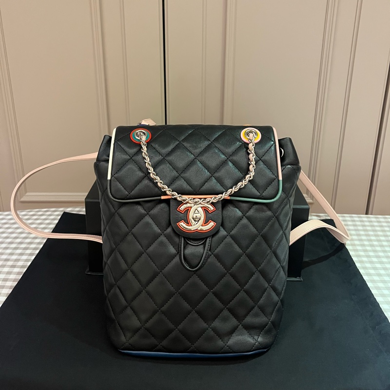 Chanel 香奈兒限定拼色款後背包-5