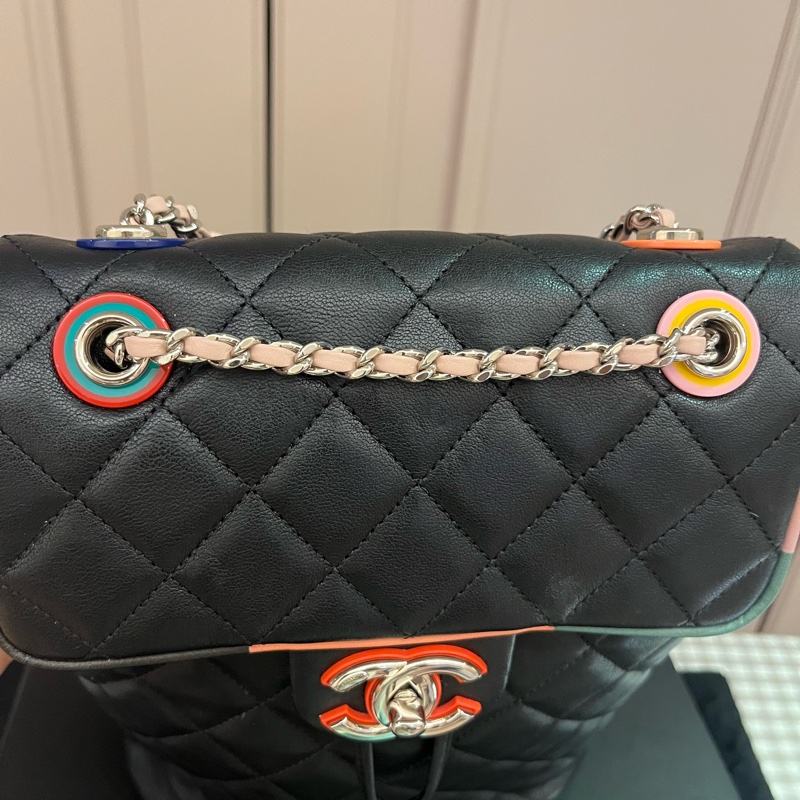 Chanel 香奈兒限定拼色款後背包-11