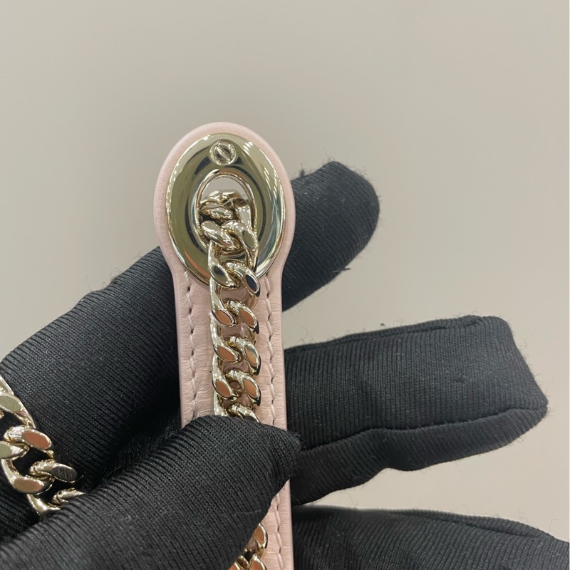 Dior迪奧 三格戴妃櫻花粉🌸金扣~附件:盒子 塵袋 包卡-25