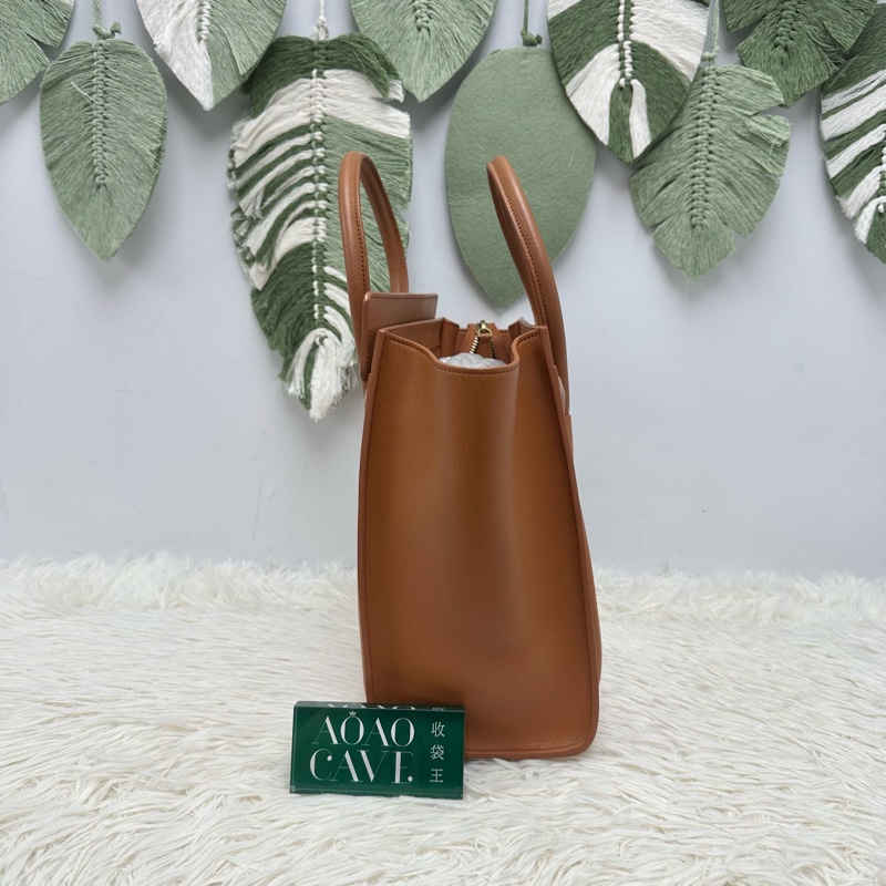 CELINE 焦糖色 真皮笑臉包 Micro Size手提包-3