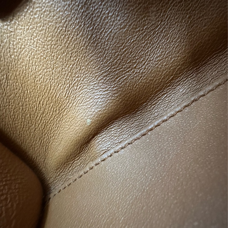 CELINE 焦糖色 真皮笑臉包 Micro Size手提包-10