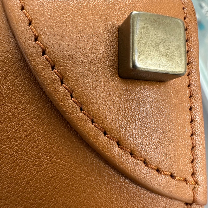 CELINE 焦糖色 真皮笑臉包 Micro Size手提包-20