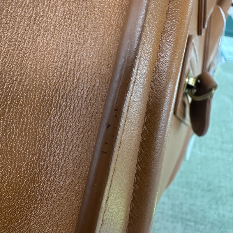 CELINE 焦糖色 真皮笑臉包 Micro Size手提包-13