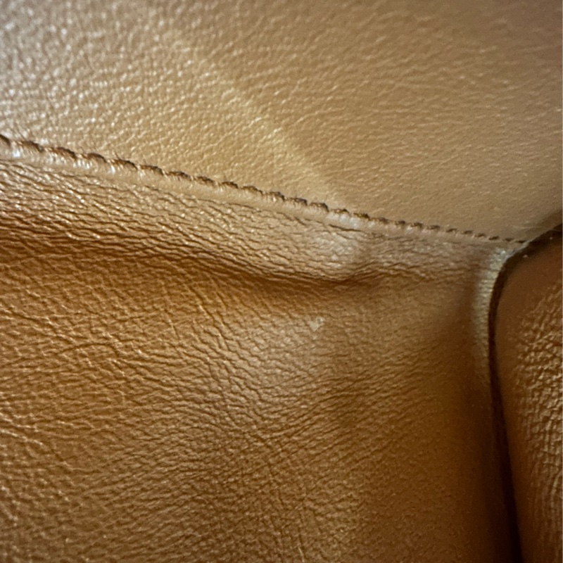 CELINE 焦糖色 真皮笑臉包 Micro Size手提包-28