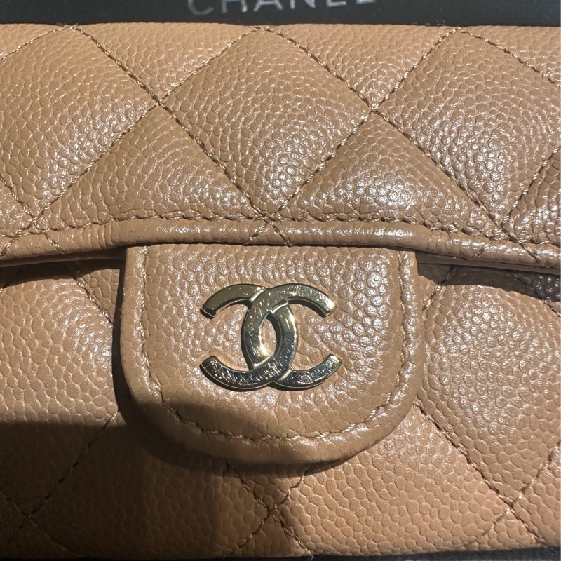Chanel奶茶色零錢包-20