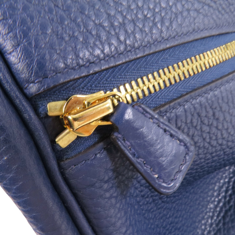 HERMES Clemence皮革Bourlingue Bag金扣肩背袋-14