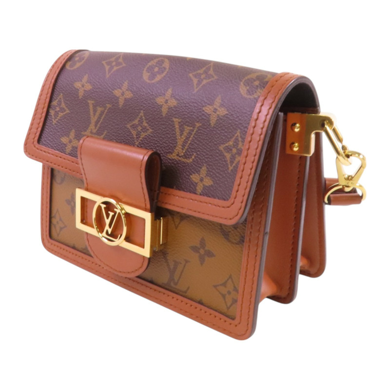 LOUIS VUITTON Monogram Reverse Mini Dauphine金扣肩背袋-2