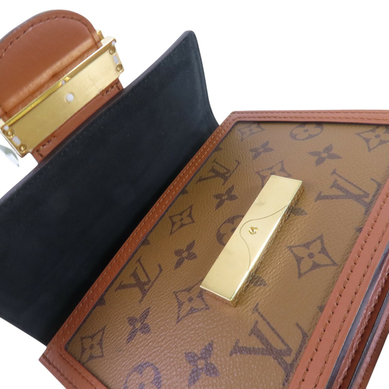 LOUIS VUITTON Monogram Reverse Mini Dauphine金扣肩背袋-9