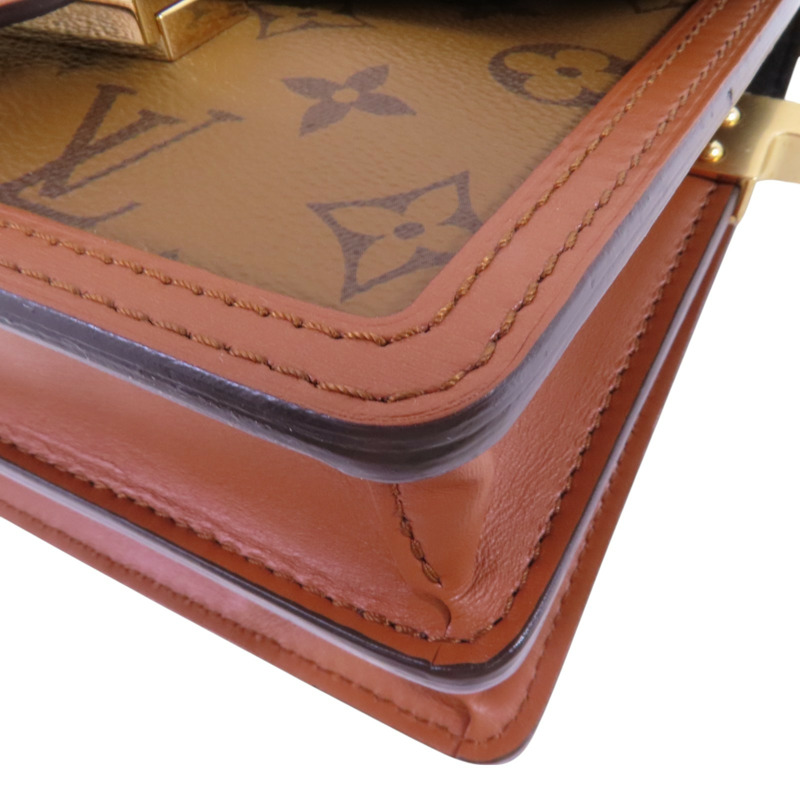 LOUIS VUITTON Monogram Reverse Mini Dauphine金扣肩背袋-11