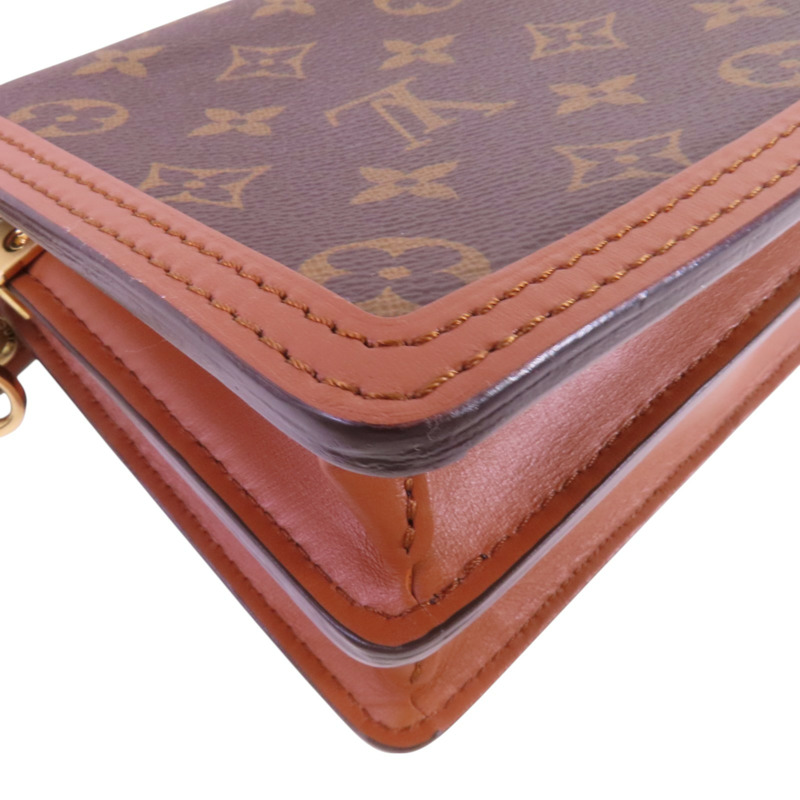 LOUIS VUITTON Monogram Reverse Mini Dauphine金扣肩背袋-12