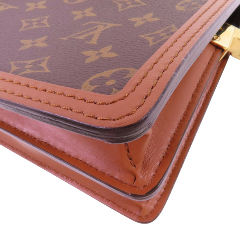 LOUIS VUITTON Monogram Reverse Mini Dauphine金扣肩背袋-13