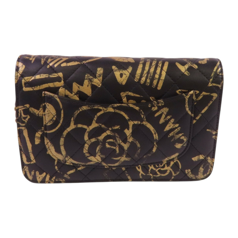 CHANEL 牛皮皮革WOC Wallet On Chain金扣鏈帶肩背袋-1