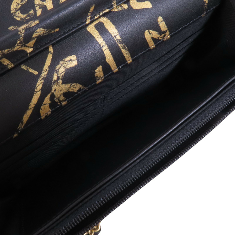 CHANEL 牛皮皮革WOC Wallet On Chain金扣鏈帶肩背袋-4