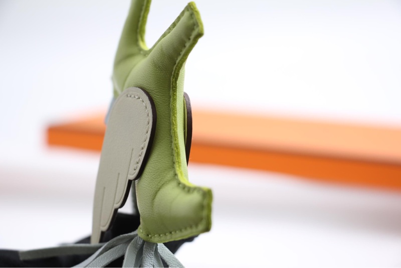 HERMÈS RODEO PEGASE PM BAG CHARM IN JAUNE BOURGEON, BLUE BRUME & NATA-10