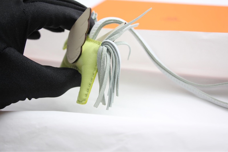 HERMÈS RODEO PEGASE PM BAG CHARM IN JAUNE BOURGEON, BLUE BRUME & NATA-11