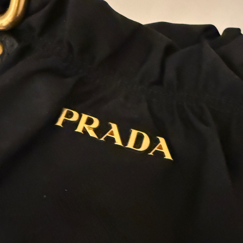 Prada 尼龍刺繡肩背手提包-1