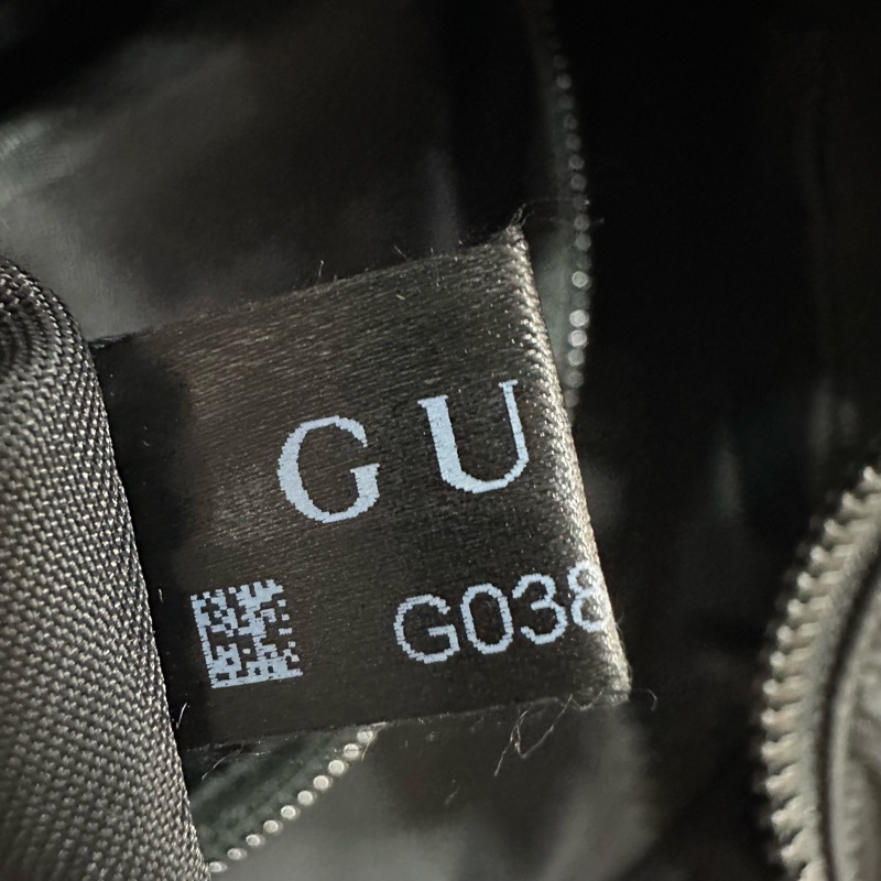Gucci 510332 黑尼龍GG logo 斜背包購物包-35