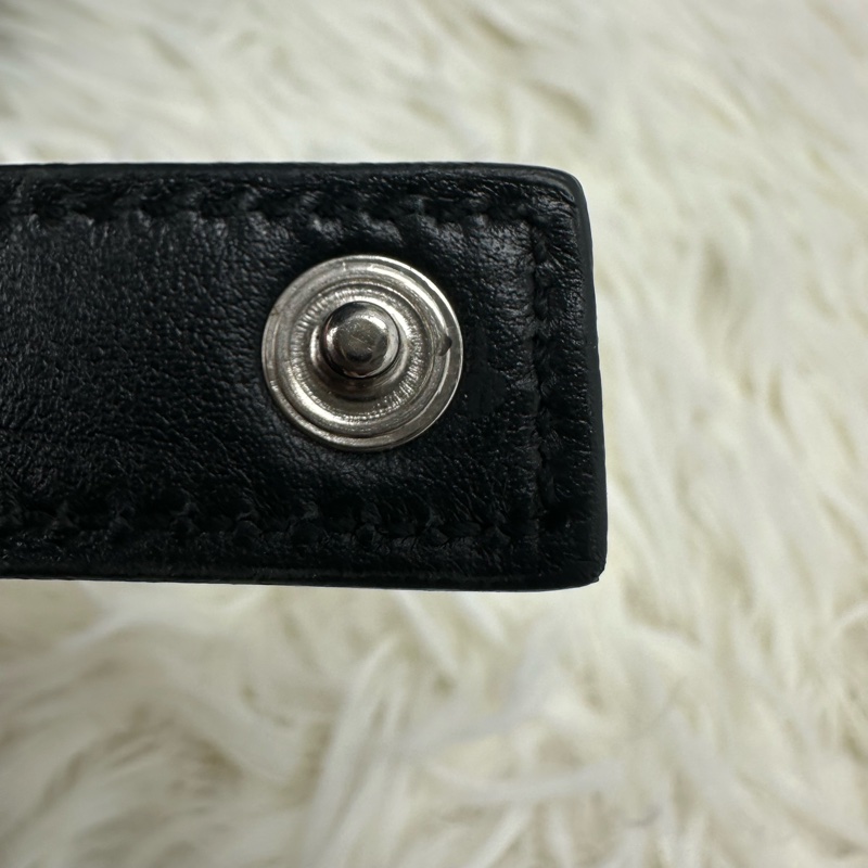 YSL Sac De Jour Small 黑色真皮銀扣Tote bag 手提單肩包-12