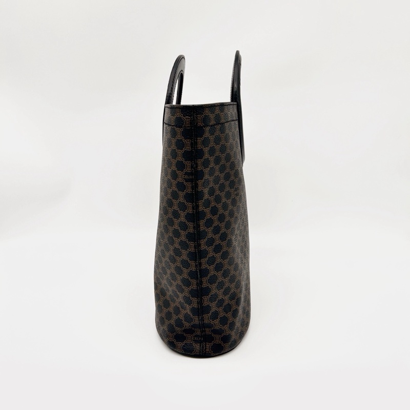 「JL精品代購」celine黑色老花手提圓環托特包-9