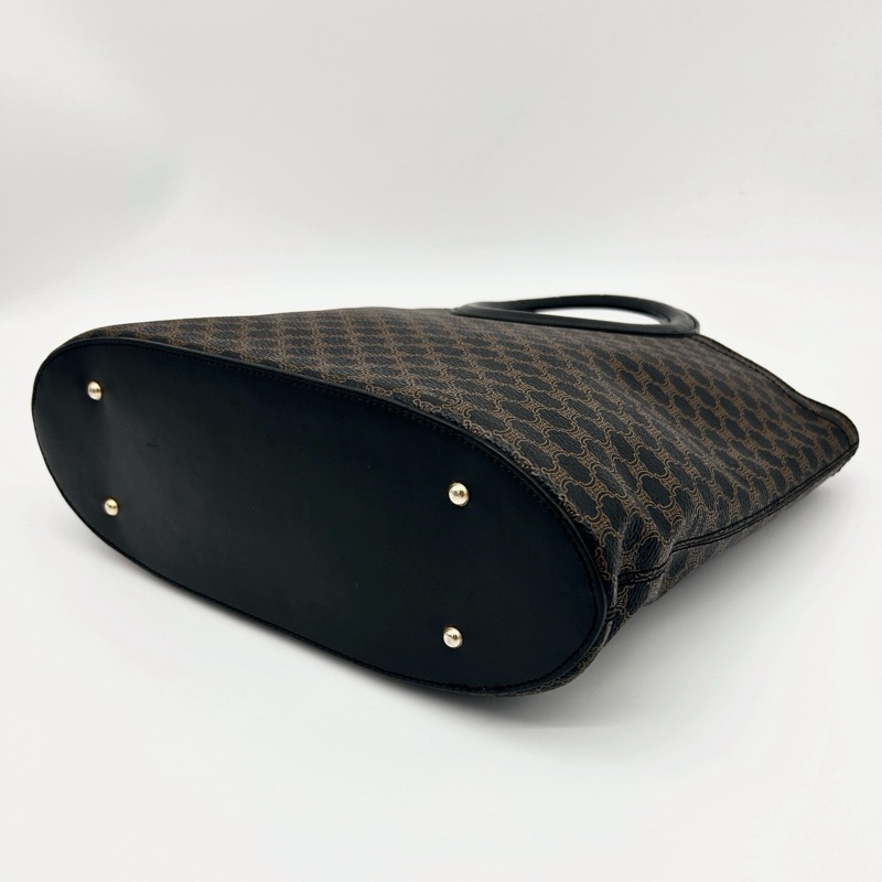 「JL精品代購」celine黑色老花手提圓環托特包-15