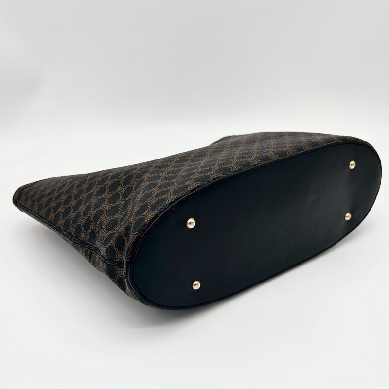 「JL精品代購」celine黑色老花手提圓環托特包-16