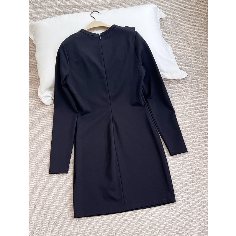 全新 / RED VALENTINO 黑紗深V蕾絲長袖洋裝 36/38/S/M-5