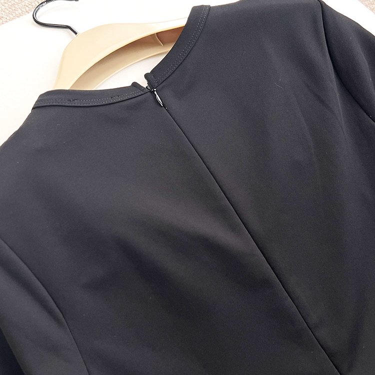 全新 / RED VALENTINO 黑紗深V蕾絲長袖洋裝 36/38/S/M-7